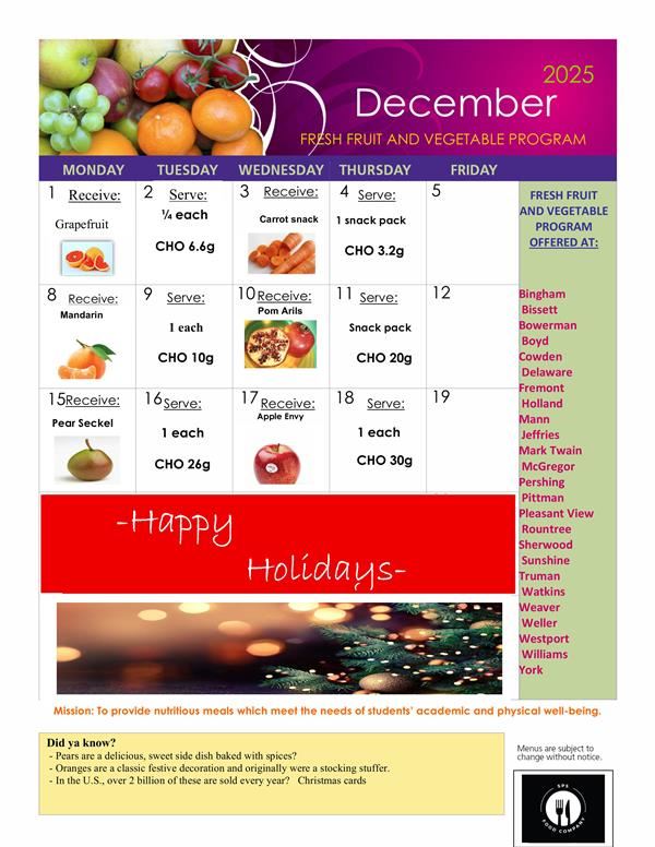FFVP December Calendar